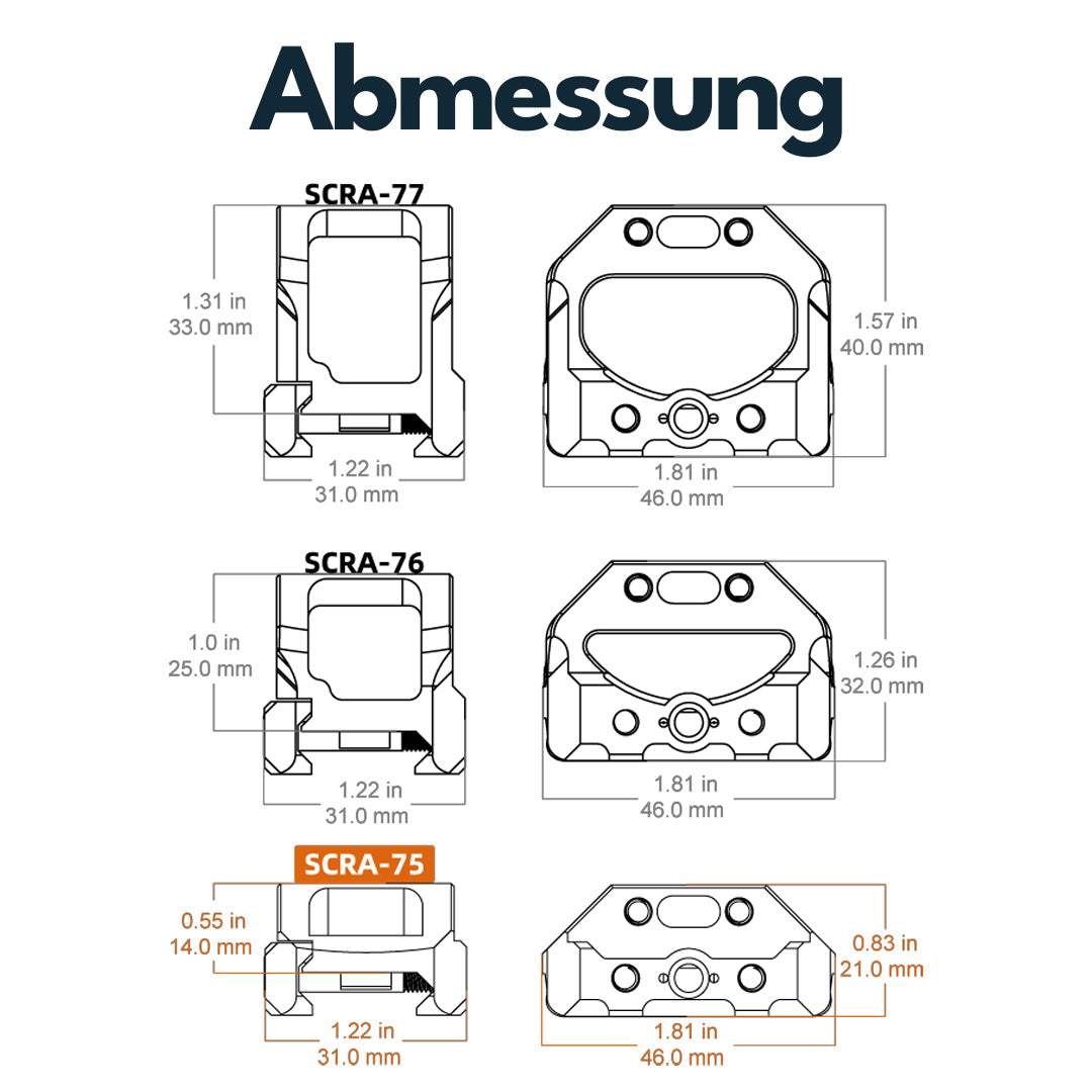 Vector Optics VAS Red Dot Sight Picatinny Mounting Base in versch. Höhen