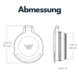 Vector Optics SCFC-MO44 Aluminium Flip-Up Cap für Contintal Objektiv 44mm