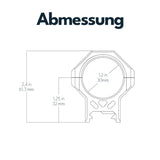Vector Optics XASR-3073 30mm X-MOD 1.25'' Modular Picatinny Rings h=32mm