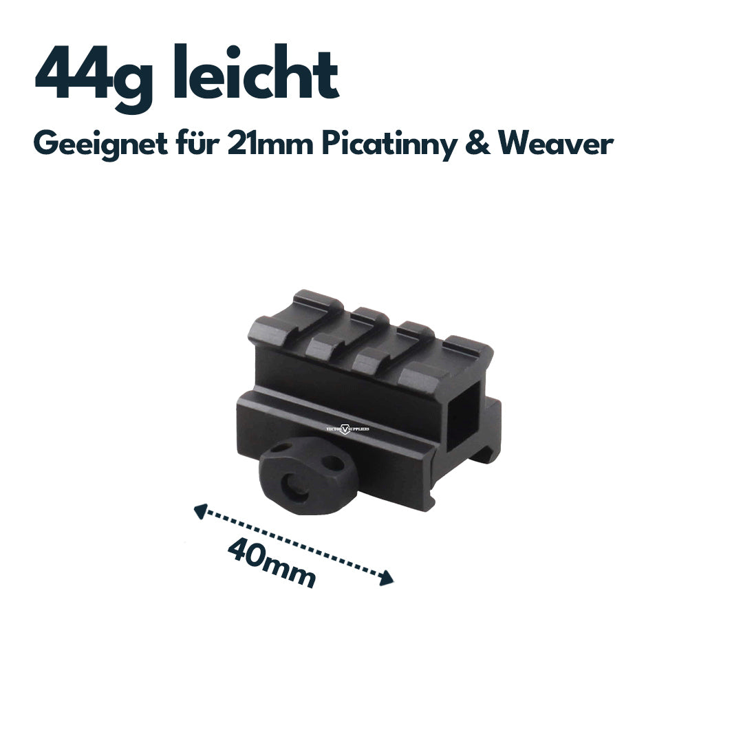 Vector Optics SCRA-59 21mm Picatinny Raiser Montage, l=40mm, h= 21mm