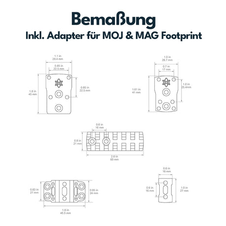 Vector Optics Reddot Mounting Kit für 30 und 34mm Tubus