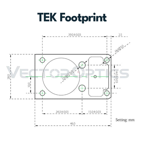 Vector Optics SCRA-67 Montage mit TEK (Docter Sight) Footprint, 21mm Picatinny, h=28mm
