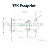 Vector Optics SCRA-67 Montage mit TEK (Docter Sight) Footprint, 21mm Picatinny, h=28mm