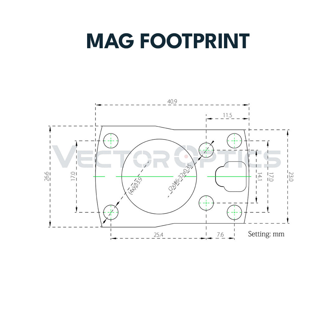 Vector Optics VMPM-03 Vewar Glock Mount MAG Footprint