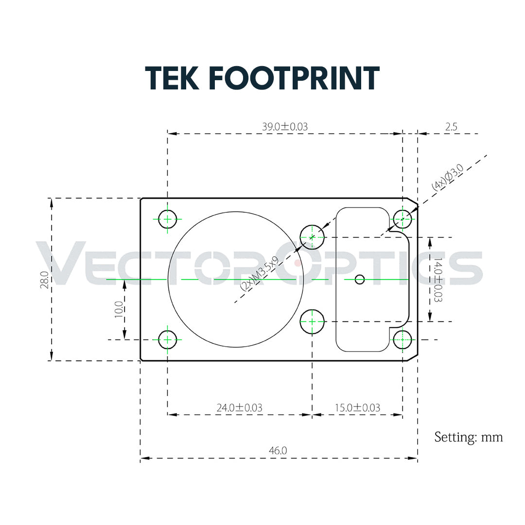 Vector Optics VMPM-02 VeWar Montageplatte mit TEK Footprint für Marui Airsoft