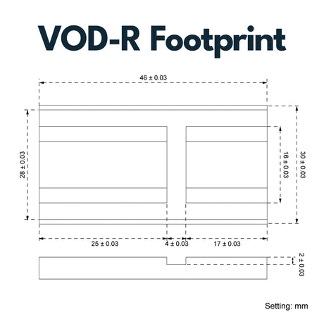 Vector Optics SCFRM-15 Raiser-Montage mit VOD (Aimpoint) Footprint für 21mm Weaver, h=19mm