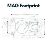 Vector Optics SCFRM-03 45° Montage mit MAG (SHIELD) Footprint für 21mm Picatinny