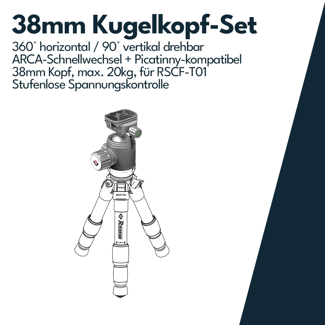 Vector Optics RSRH-01 38mm Kugelkopf für Stativ RSCF-T01