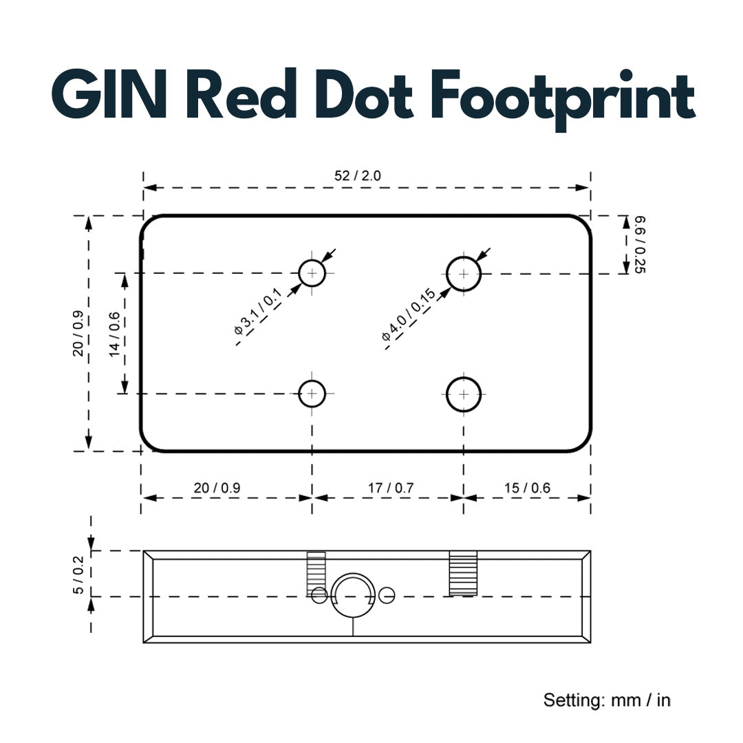 Vector Optics SCFRM-24 GIN (RTS) Footprint Riser Montage h=32mm
