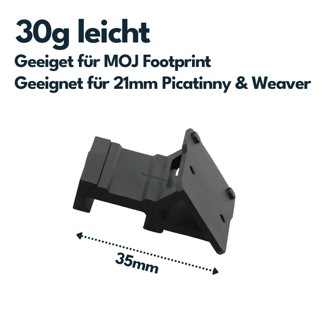Vector Optics SCFRM-02 45° Montage mit MOJ (RMR) Footprint für 21mm Picatinny