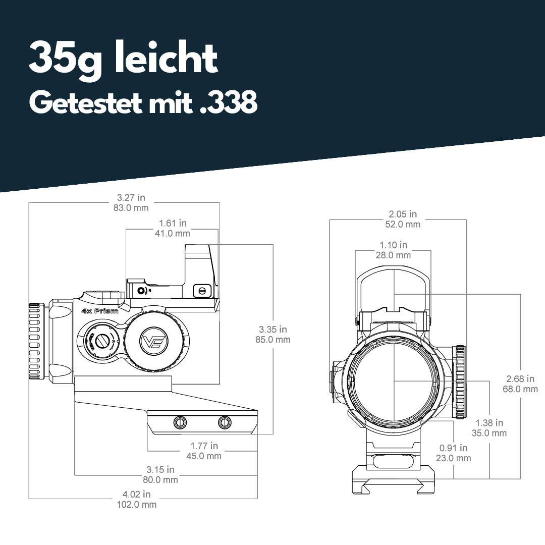 Vector Optics VOGP-01 Maverick mini Red Dot & 3x Magnifier kit mit Mount