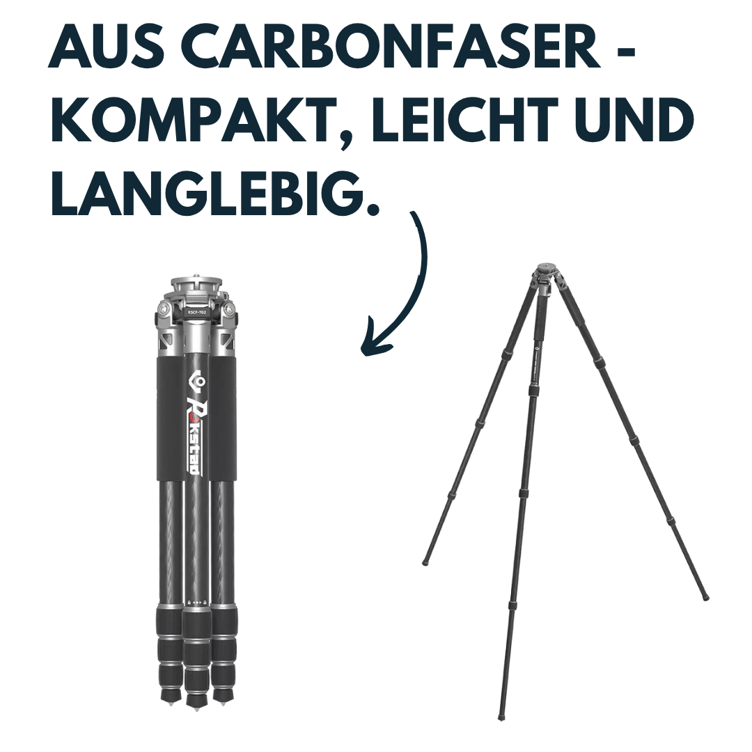 Vector Optics RSCF-T02 Rokstad 25-38cm Tripod Stativ aus Carbonfaser