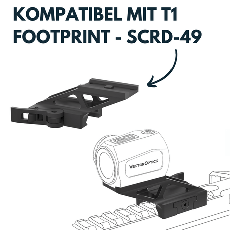 Vector Optics RD69-QD01 Scrapper 1x20 Cantilever Quick Release Riser Montage für 21mm Picatinny