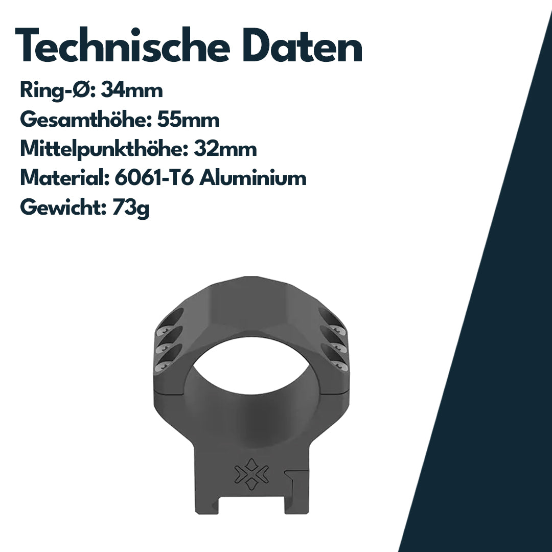 Vector Optics XASR-3453 Montageringe für 34mm Tubus und 21mm Picatinny
