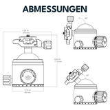 Vector Optics RSRH-02 56mm Kugelkopf für Stativ RSCF-T03