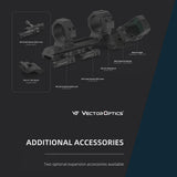 Vector Optics XASR-3476 34mm X-MOD 1.5'' One Piece Extended Picatinny Mount h=38mm