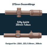 Vector Optics SCOC-39 Forester 1-8x24 SFP FDE