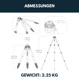 Vector Optics RSCF-T02 Rokstad 25-38cm Tripod Stativ aus Carbonfaser