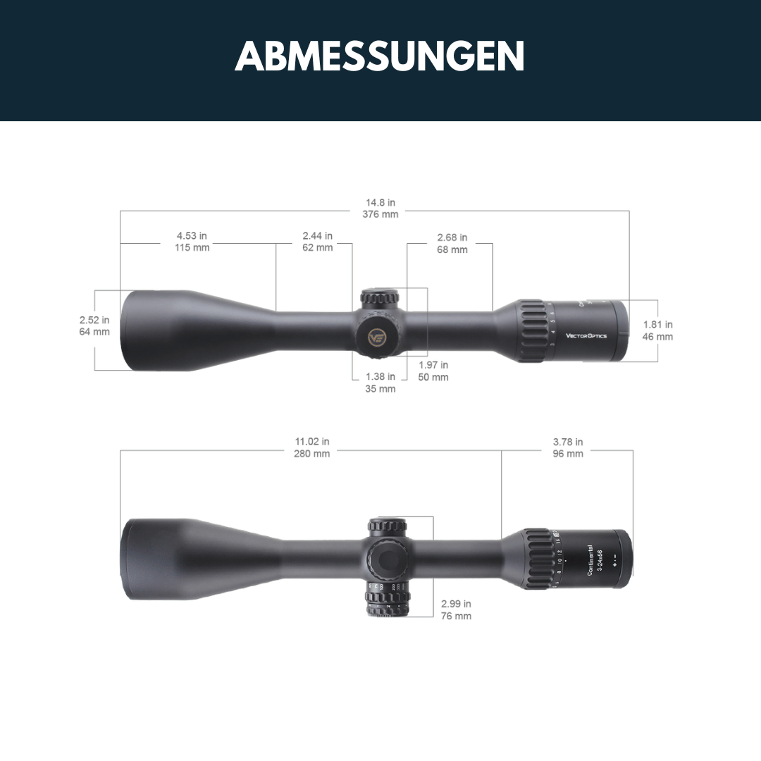 Vector Optics SCOL-64 Continental x8 3-24x56 ED Fiber