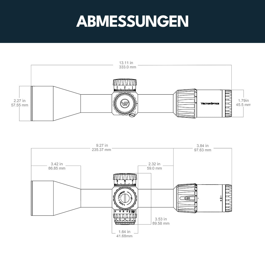Vector Optics Zielfernrohr SCFF-64 Tauron 3-18x50 FFP GenII
