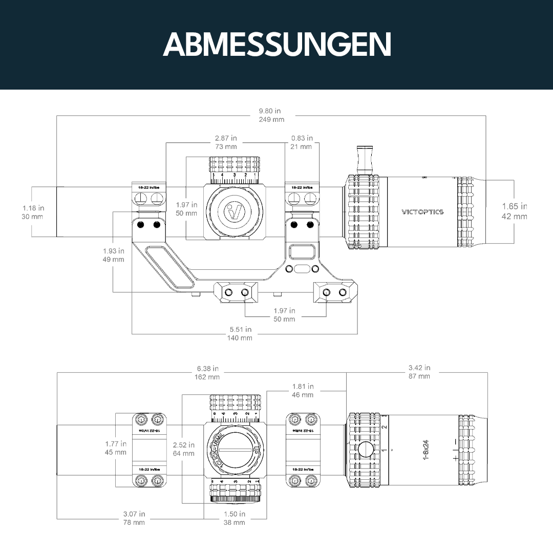 Victoptics OPSL122 S6 1-6x24 mit Blockmontage