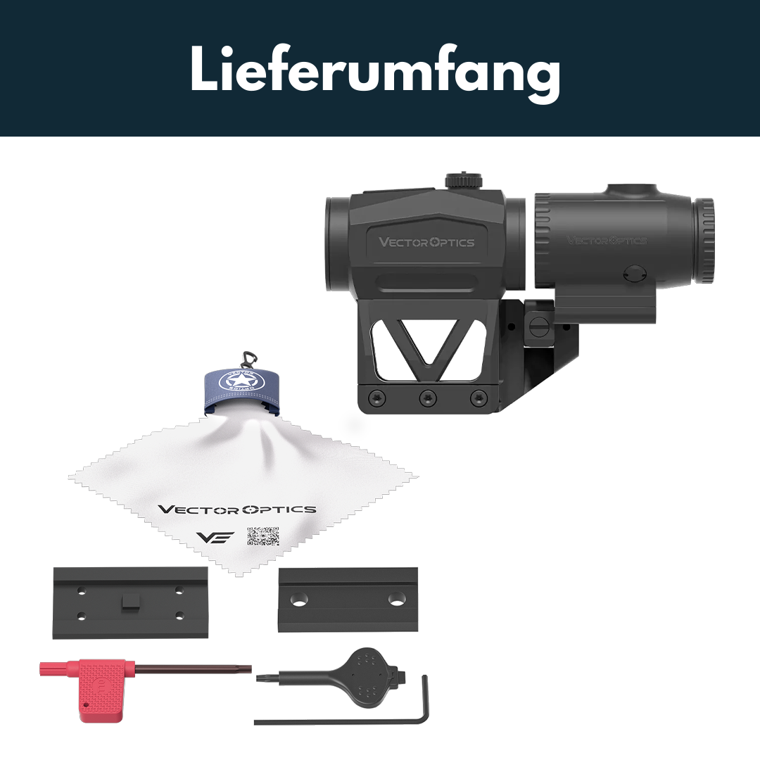 Vector Optics SCRMMK-02 Scrapper 1x29 MRT with Paragon 3x Magnifier Kit