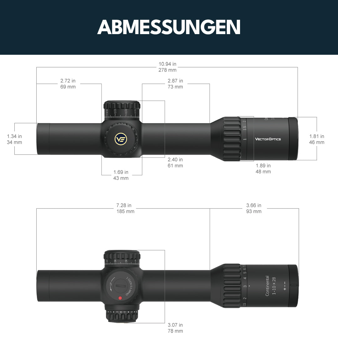 Vector Optics SCFF-48 Continental x10 1-10x28FFP ED