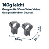 Vector Optics XASR-3006 X-Accu Montage für 30mm Tubus 11mm Dovetail, h= 38mm