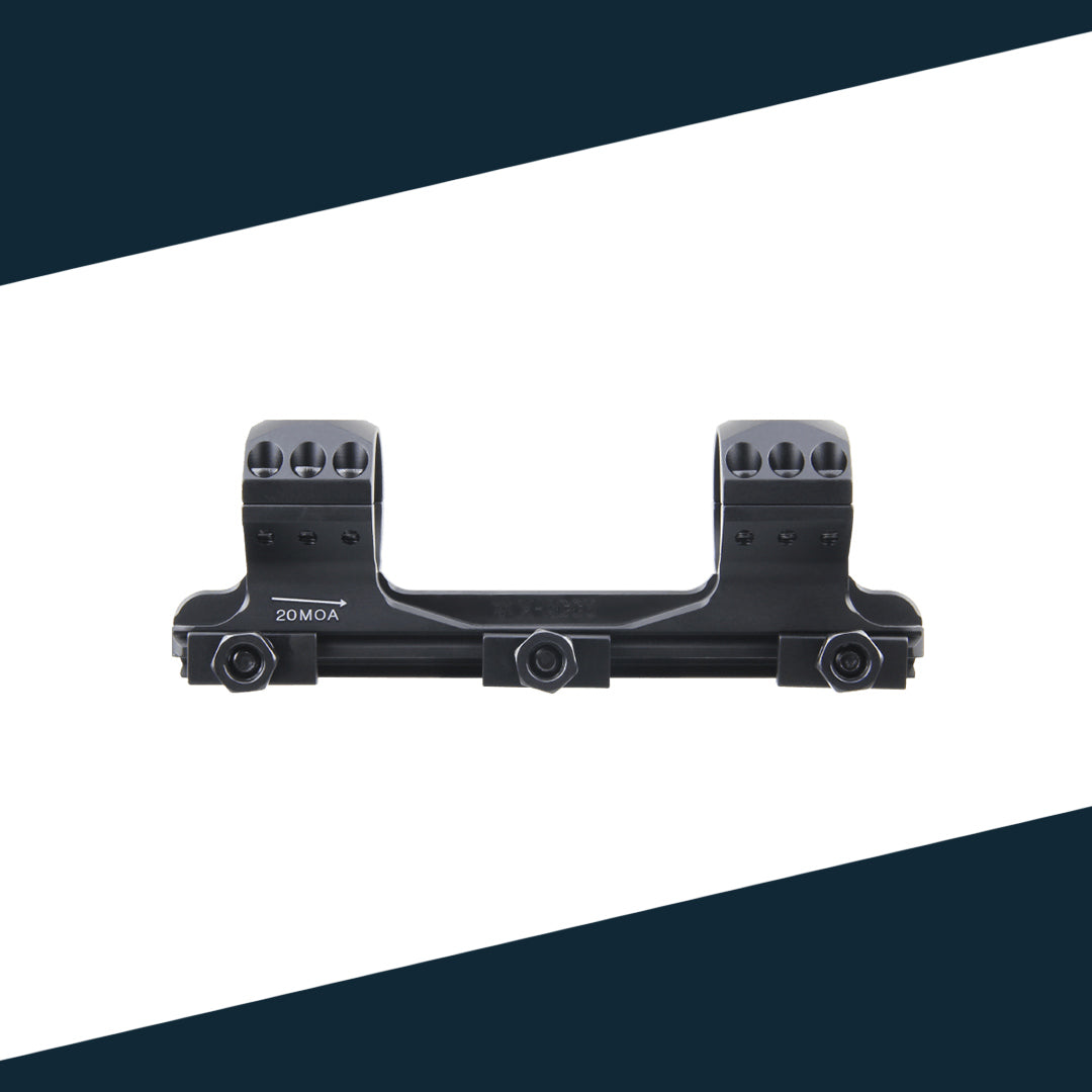 Vector Optics XASR-3011 X-Accu Montaggio A Blocco Per Tubo 30mm Su Picatinny - Inclinazione 20MOA, Altezza 32mm, Alluminio 6061-T6