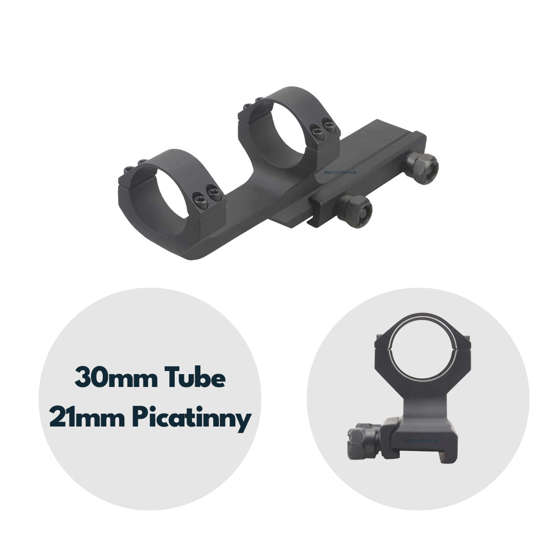 Vector Optics SCTM-24B Blockmontage Offset für 30mm Tubus, 21mm Picatinny, h=38mm