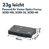 VECTOR OPTICS SCFRM-04 TEK Footprint Dovetail Montage passend für SCRD-19II -35 -40 Montagen Vector Optics 