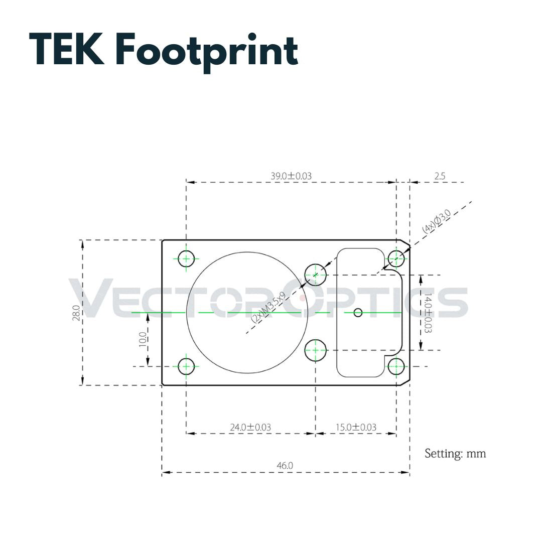 VECTOR OPTICS SCFRM-04 TEK Footprint Dovetail Montage passend für SCRD-19II -35 -40 Montagen Vector Optics 