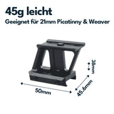 Vector Optics MAV-P15 Montage für Aimpoint Micro Footprint, 21mm Picatinny, h=38mm