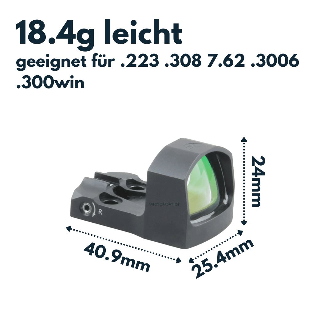 VectorOptics FRENZY-S 1x17x24 SCRD-G43 緑 3MOA | Frenzy-S 1x17x24 Mini Red Dot Sight – Vector Optics