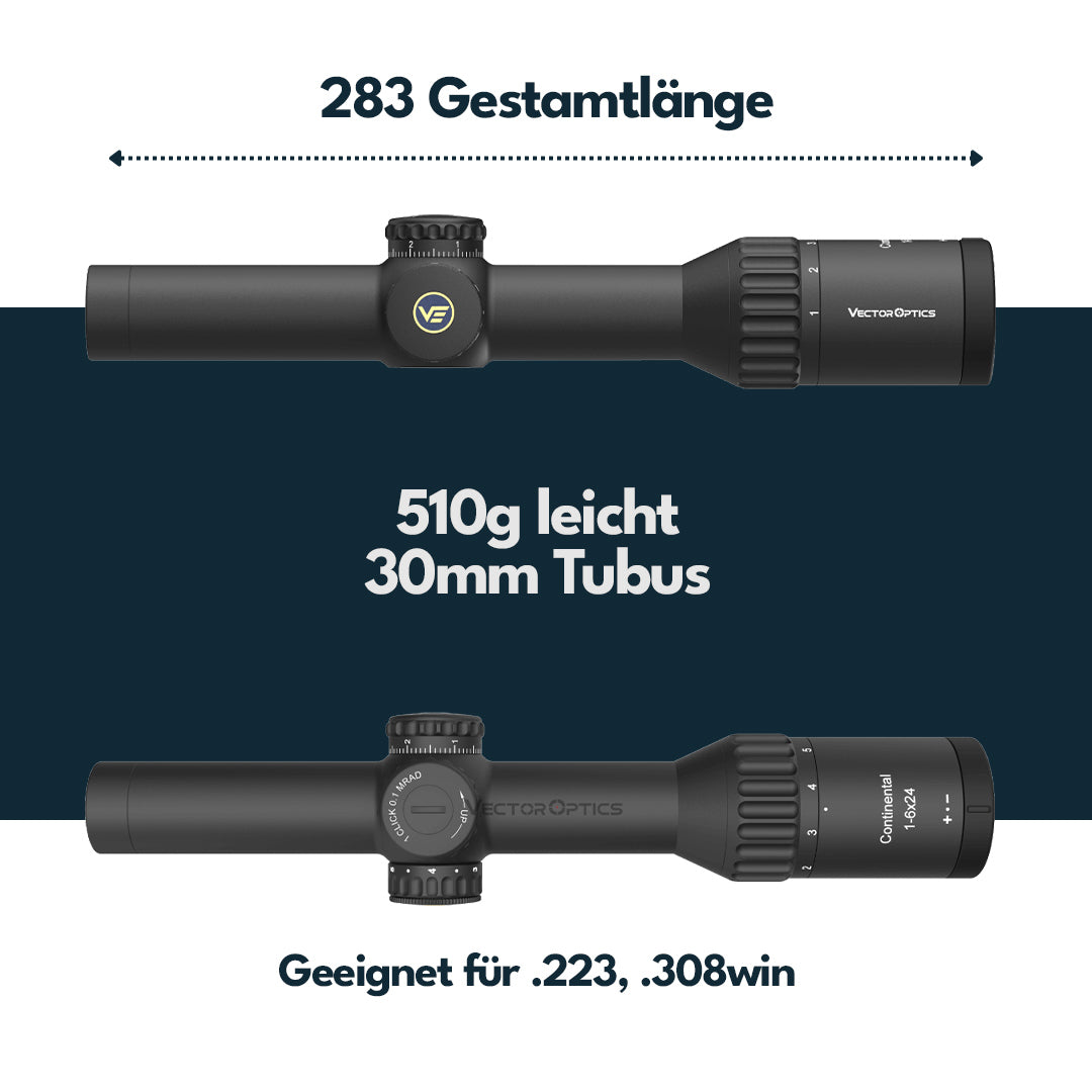Vector Optics SCOC-44 Continental x6 1-6x24i Fiber – Vector