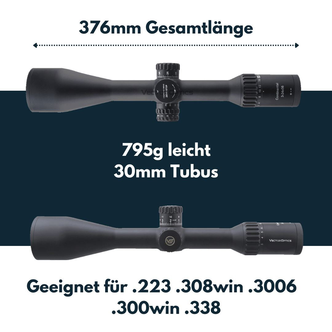 Vector Optics SCOL-T50 Continental x8 3-24x56 ED SFP Tactical