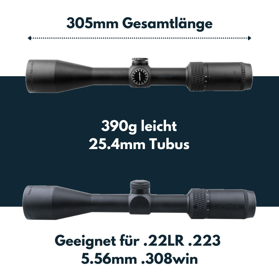 Lunette De Visée Vector Optics SCOM-32 Matiz 3-9x40 - Réticule MIL SFP, Compatible .223 .308, 25.4mm